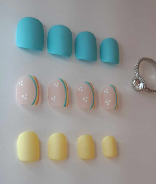 Press-On Nails | Rainbow | Fait Main en France