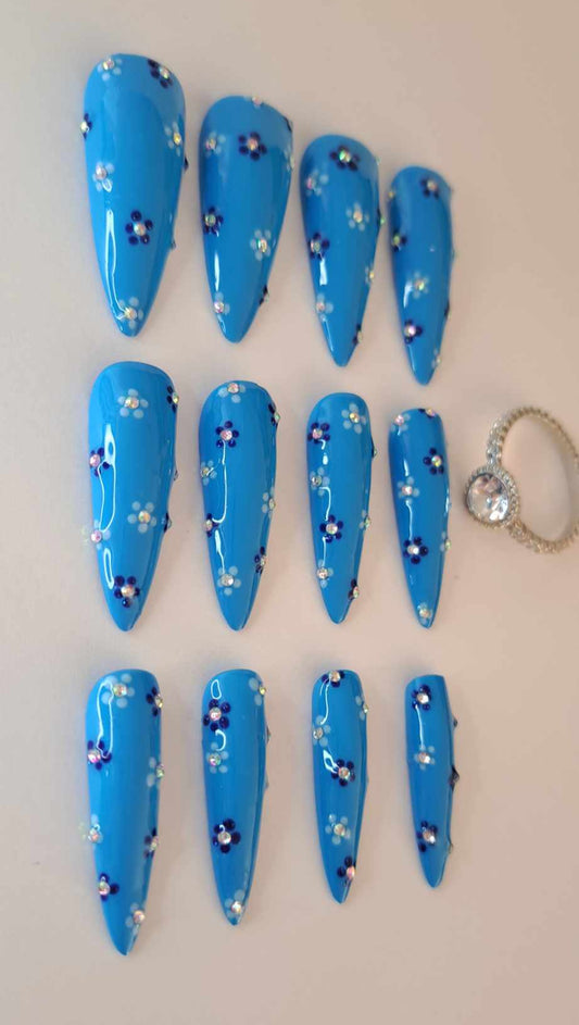 Press-On Nails | Ciel Fleuri | Fait Main en France