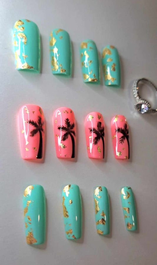 Press-On Nails | Paradise | Fait Main en France