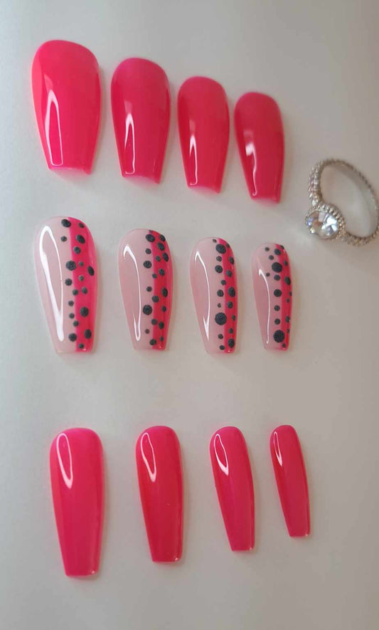 Press-On Nails | Bubble Tea | Fait Main en France