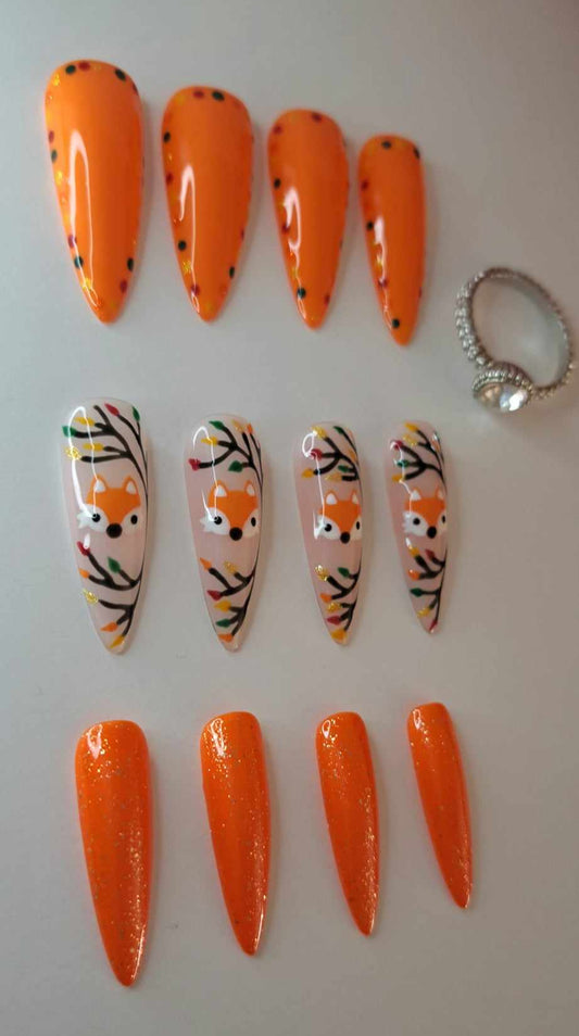 Press-On Nails | Fox | Fait Main en France