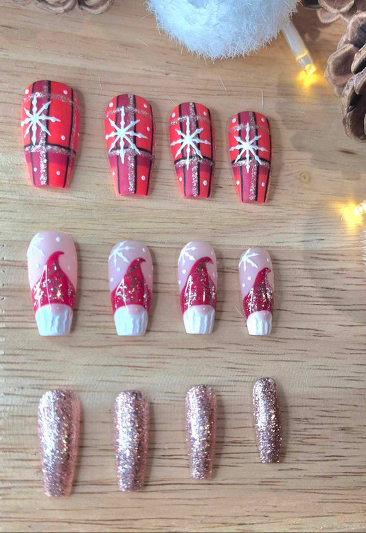 Press-On Nails | Plaid | Fait Main en France