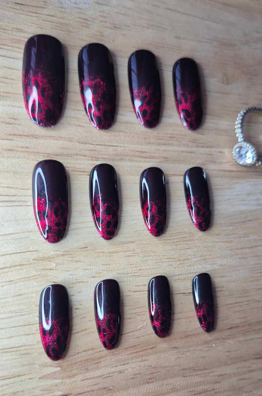 Press-On Nails | Darkness | Fait Main en France