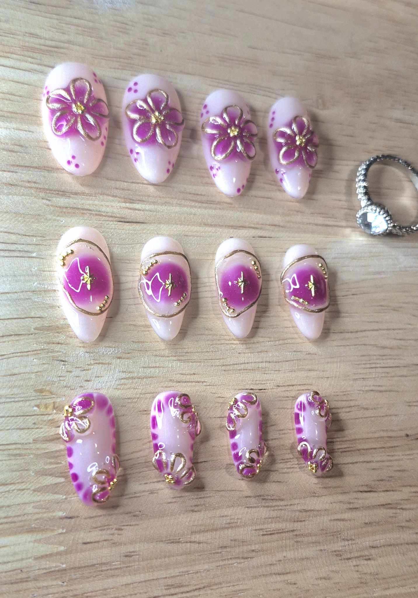 Press-On Nails | Orchidée | Fait Main en France