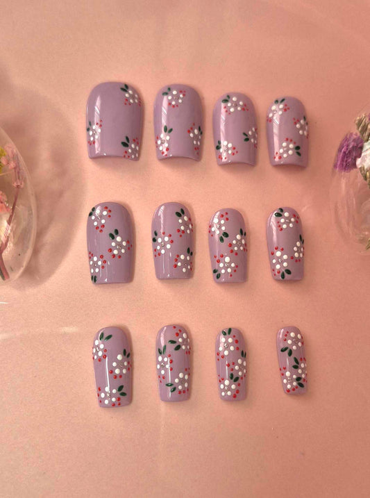Press-On Nails | Violette | Fait Main en France