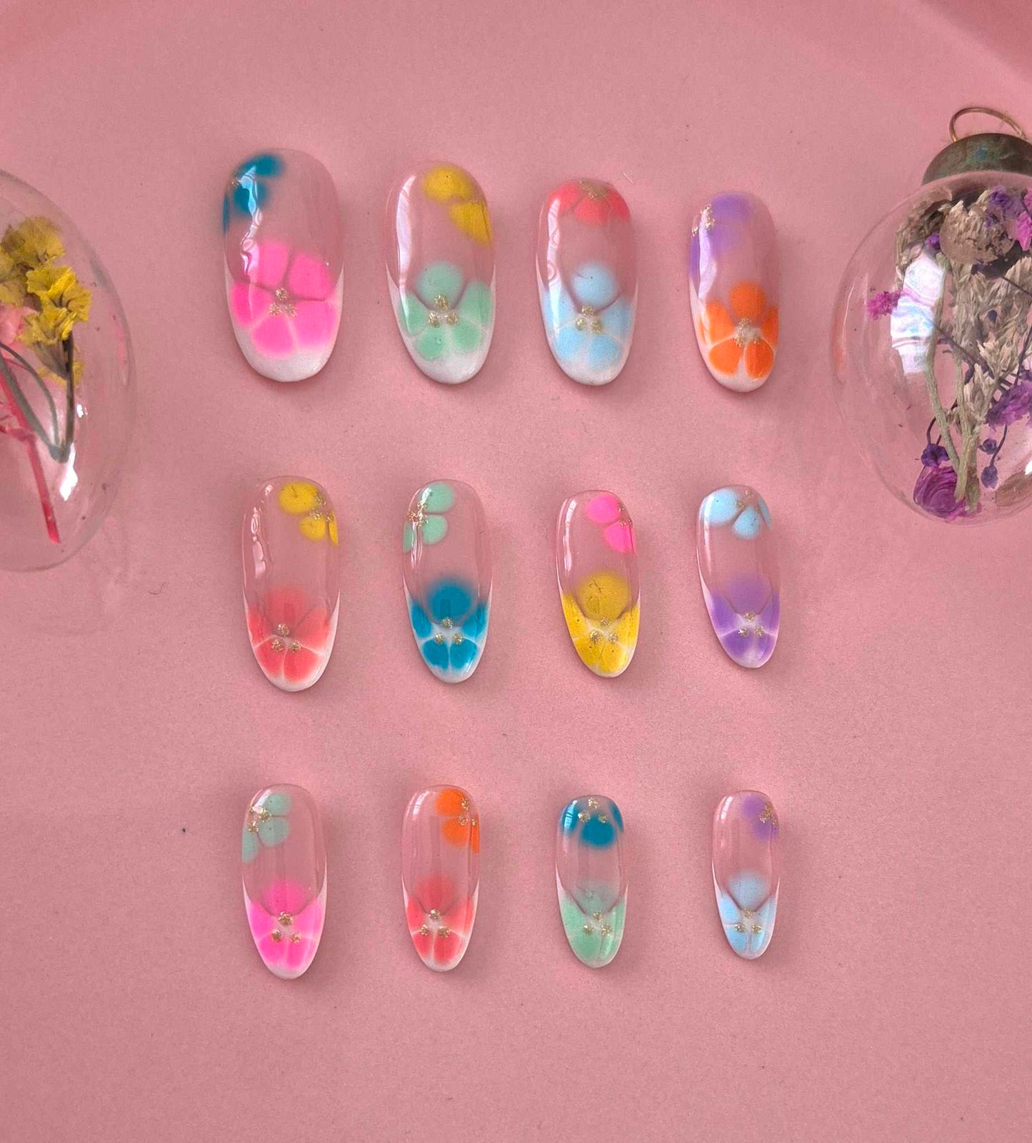 Press-On Nails | Myosotis | Fait Main en France