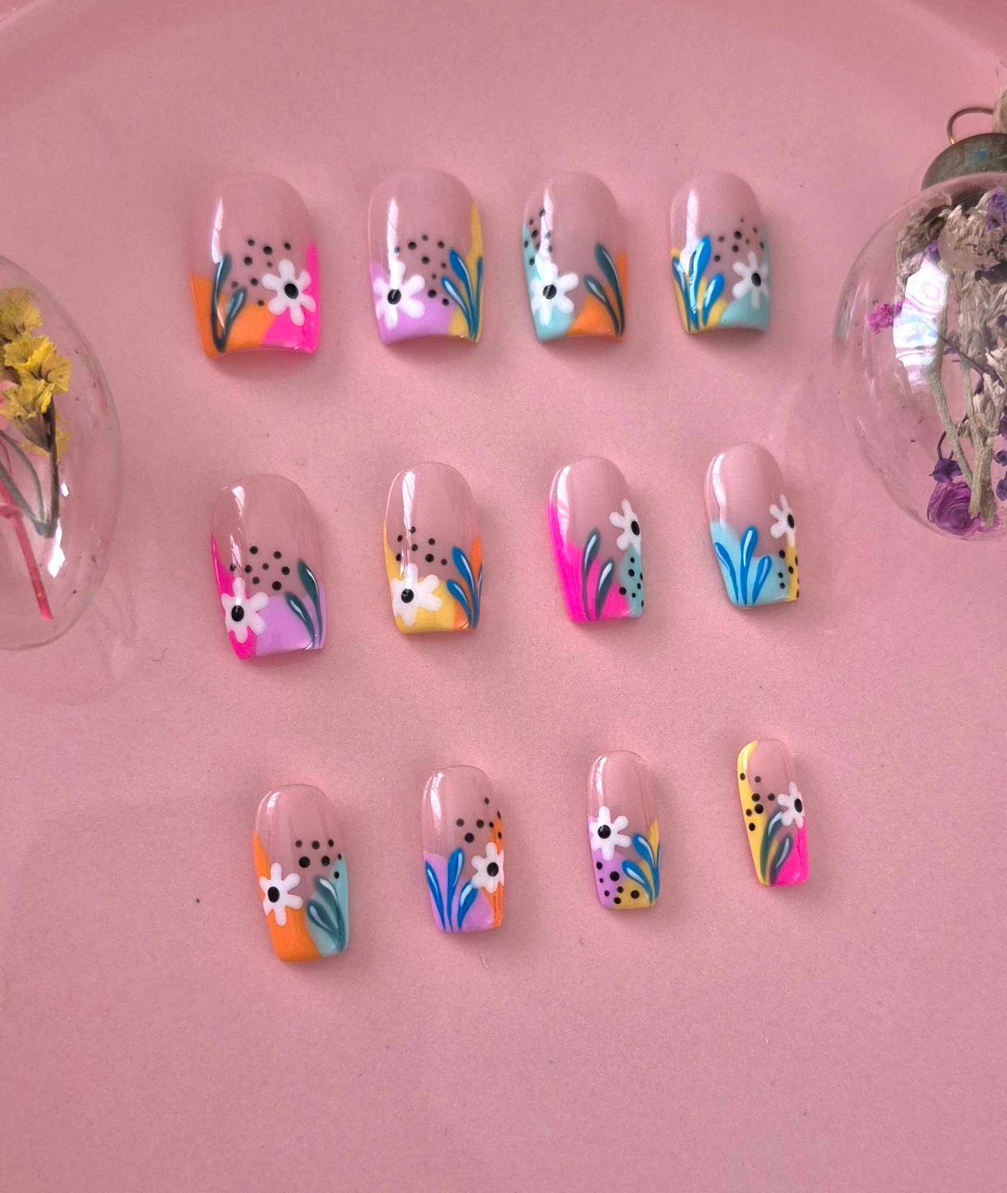 Press-On Nails | Narcisse | Fait Main en France