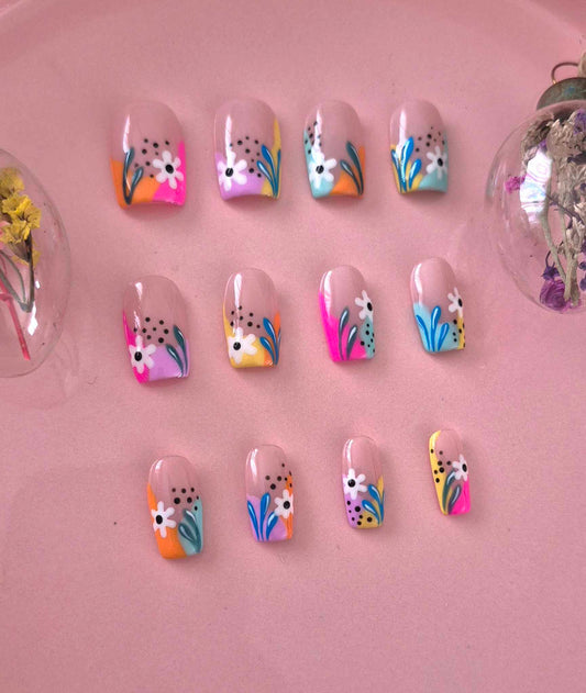 Press-On Nails | Narcisse | Fait Main en France