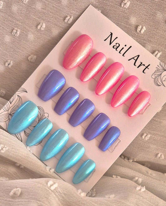 Press-On Nails | Coffret Sirène | Fait Main en France