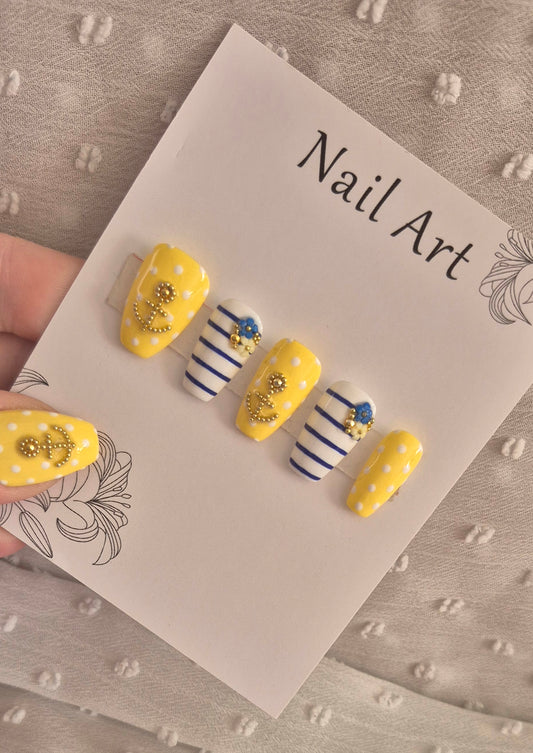 Press-On Nails | Sea Sun | Fait Main en France