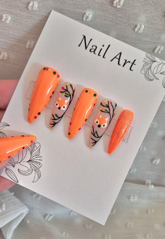 Press-On Nails | Fox | Fait Main en France