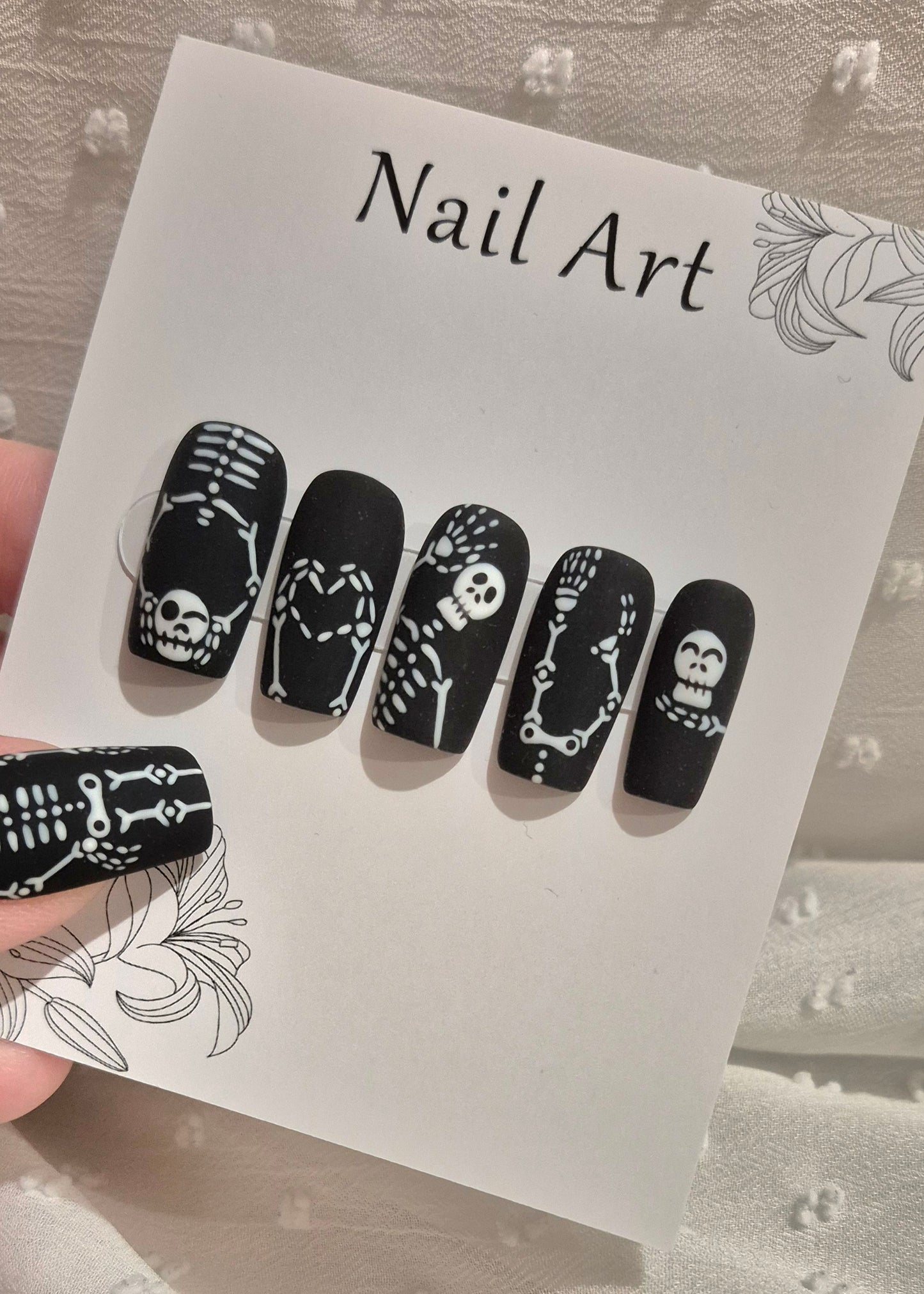 Press-On Nails | Skull Party | Fait Main en France