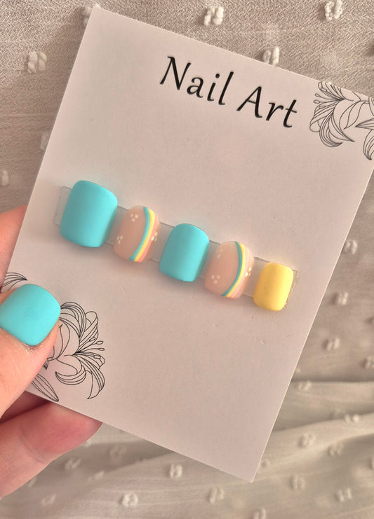 Press-On Nails | Rainbow | Fait Main en France