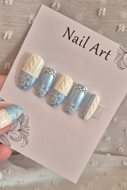Press-On Nails | Frozen | Fait Main en France