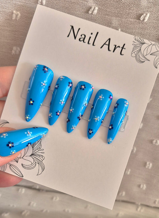 Press-On Nails | Ciel Fleuri | Fait Main en France