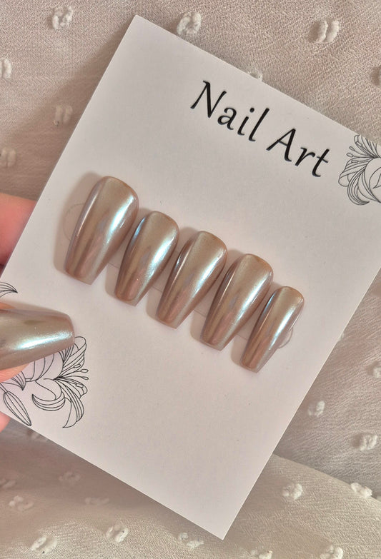 Press-On Nails | Moka | Fait Main en France