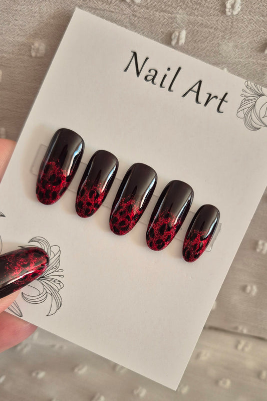 Press-On Nails | Darkness | Fait Main en France