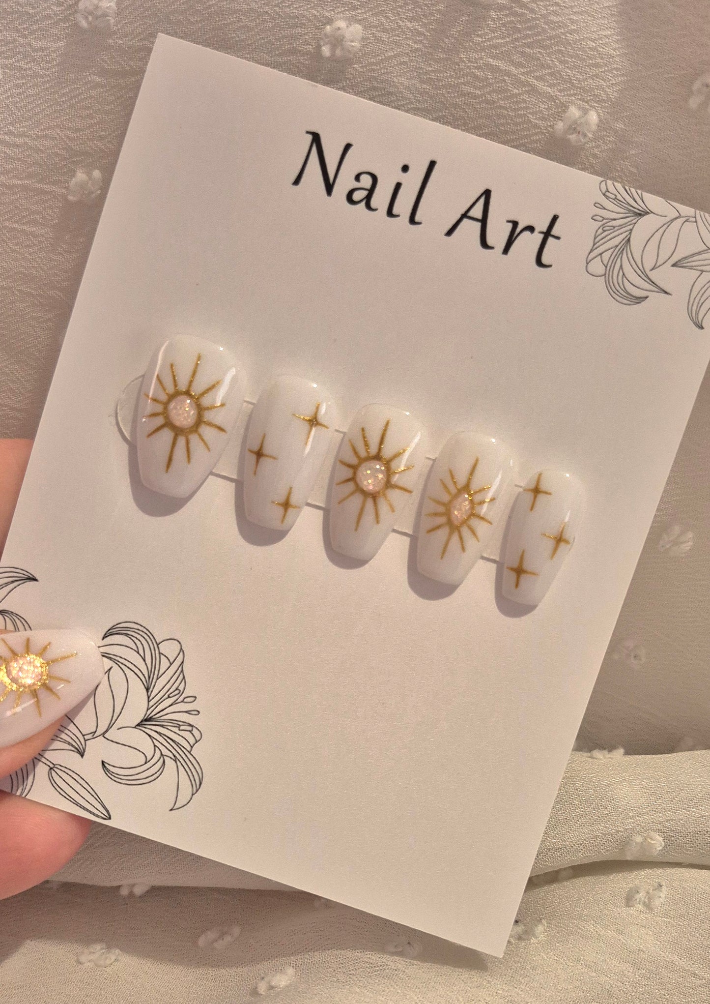 Press-On Nails | Soleil | Fait Main en France