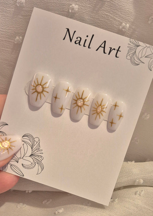 Press-On Nails | Soleil | Fait Main en France