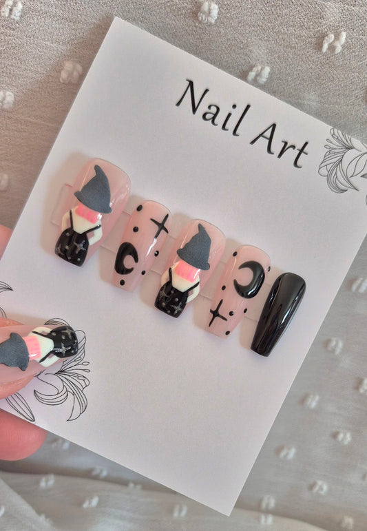 Press-On Nails | Céleste | Fait Main en France