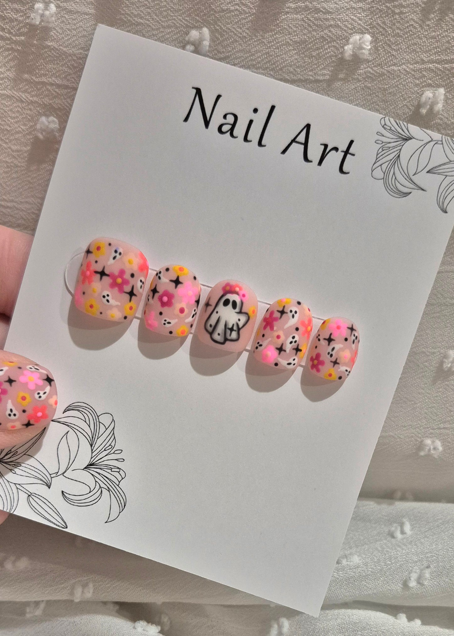 Press-On Nails | Boo | Fait Main en France