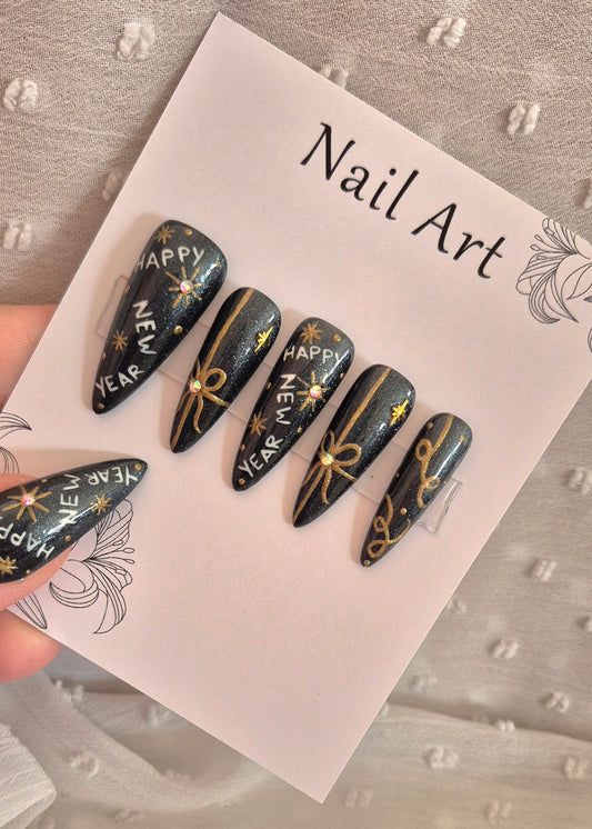 Press-On Nails | Happy New Year | Fait Main en France