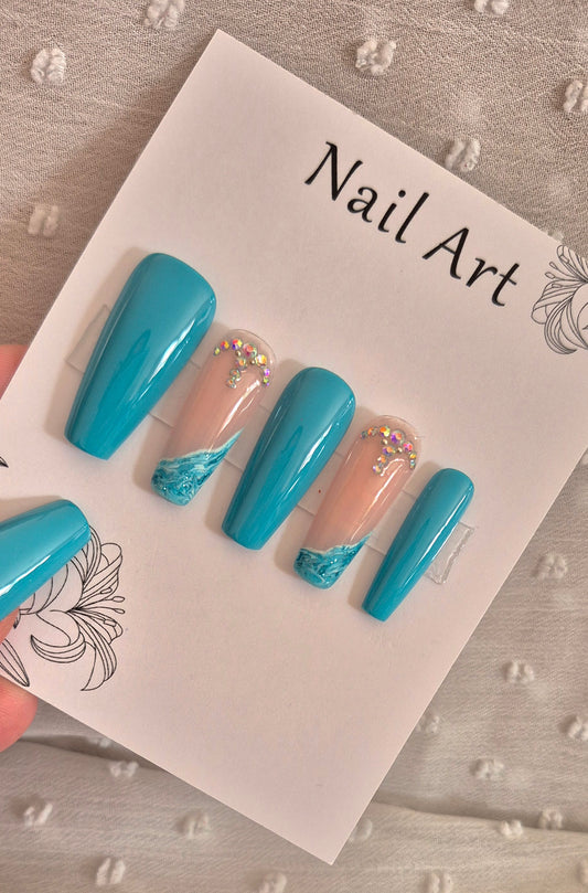 Press-On Nails | Beach | Fait Main en France