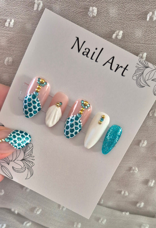Press-On Nails | Beautiful Fish | Fait Main en France