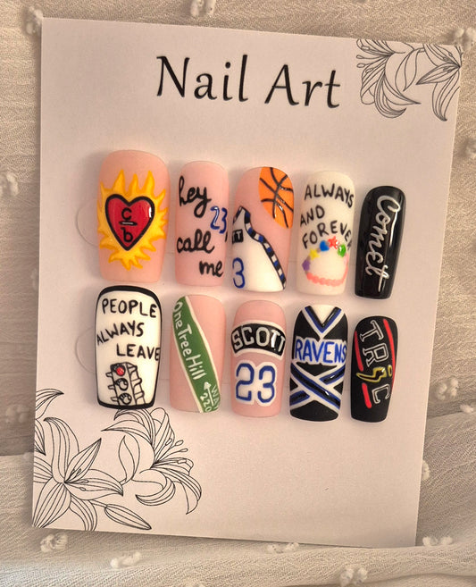 Press-On Nails | One Tree Hill | Fait Main en France