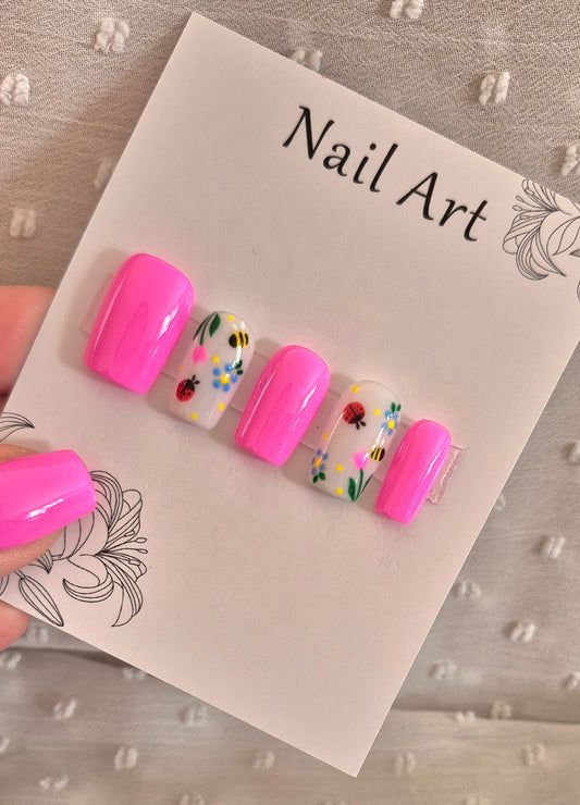 Press-On Nails | Garden | Fait Main en France