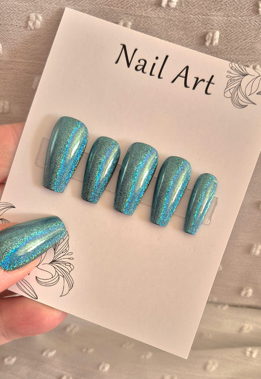Press-On Nails | Holo | Fait Main en France