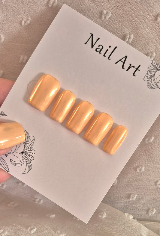 Press-On Nails | Latte | Fait Main en France