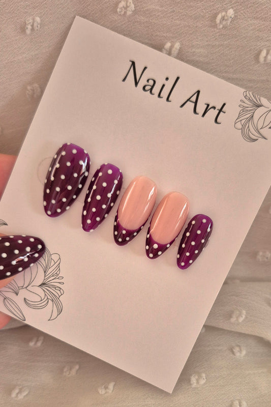 Press-On Nails | Mystic Dots | Fait Main en France