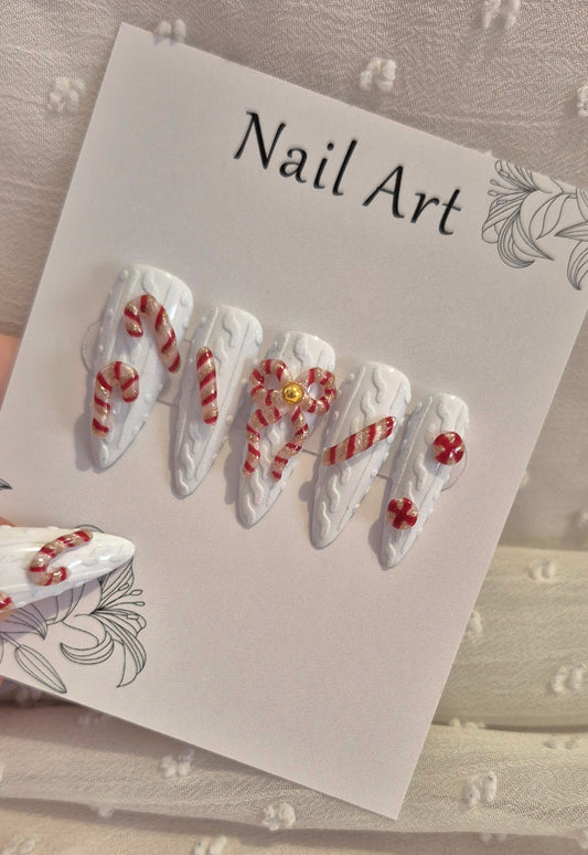 Press-On Nails | Candy Glow | Fait Main en France