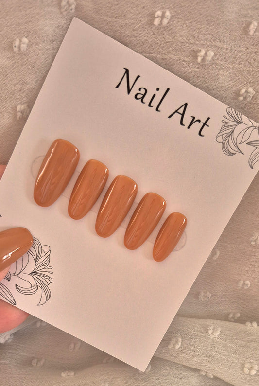 Press-On Nails | Hazelnut | Fait Main en France