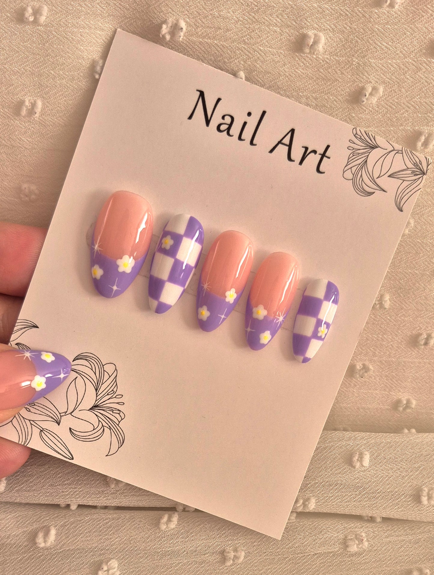 Press-On Nails | Lavande Dream | Fait Main en France