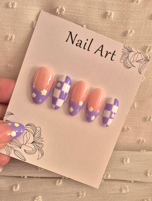 Press-On Nails | Lavande Dream | Fait Main en France