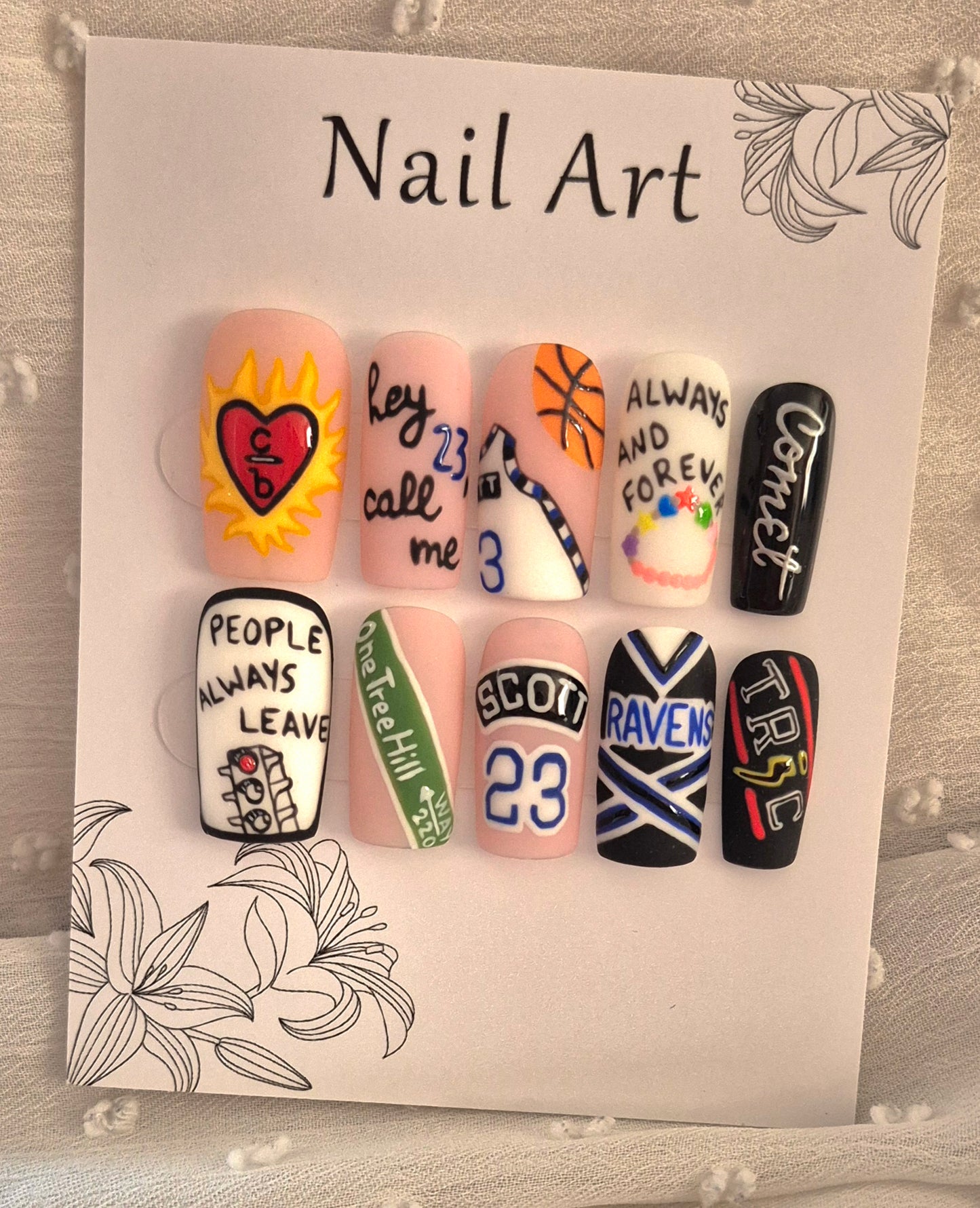 Press-On Nails | One Tree Hill | Fait Main en France